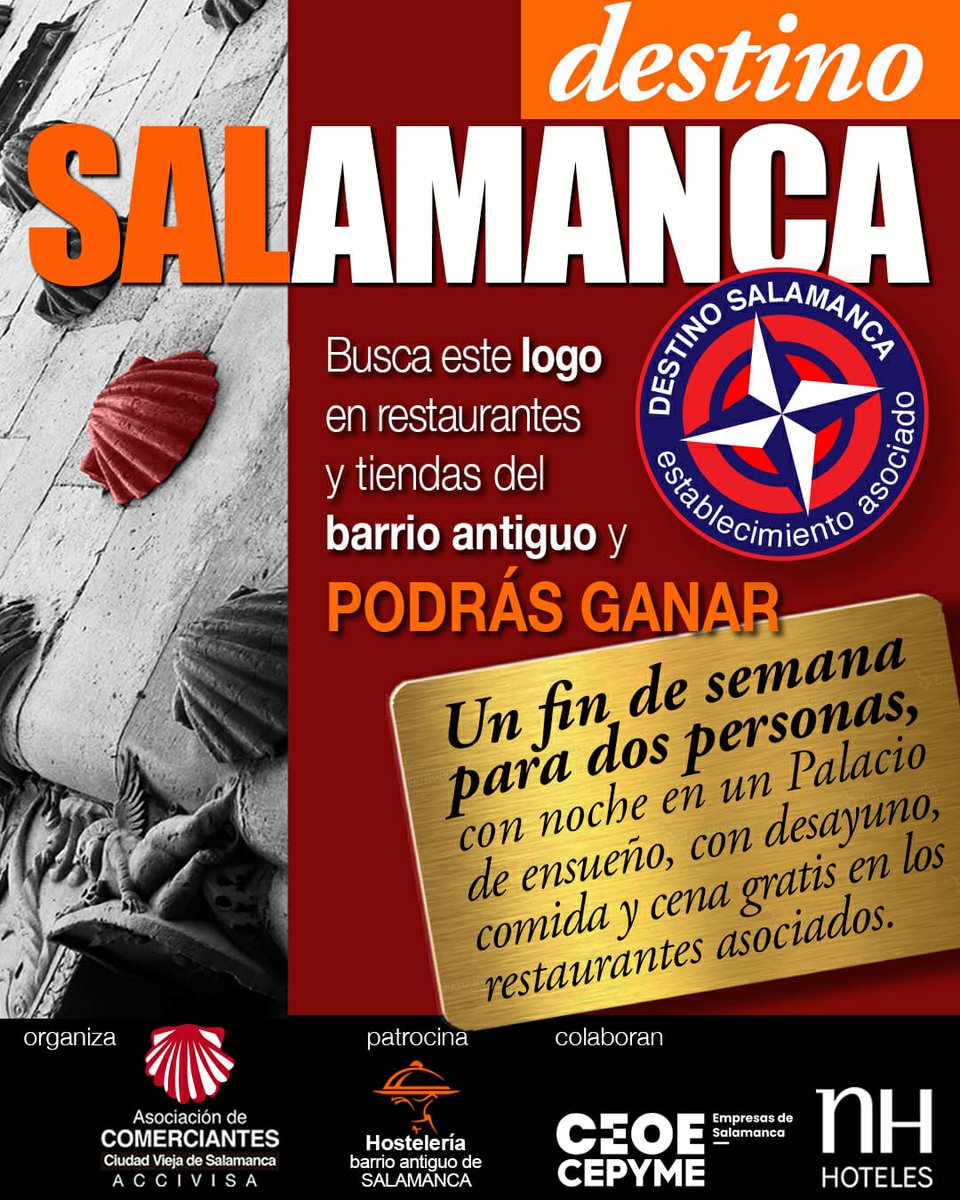 ceoecepymesa's tweet photo. 🧐¿ Vives en #CastillayLeón y esta #SemanaSanta tienes pensado visitar Salamanca? Tus compras pueden tener premio.

🎁 Los #comerciantes de ACCIVISA quieren agradecer tu confianza por tus compras en el centro con fines de Semana.

𝗧𝗢𝗗𝗔 𝗟𝗔 𝗜𝗡𝗙𝗢➡️ https://t.co/TEWi35S0Zn https://t.co/8gRFQ27z9H