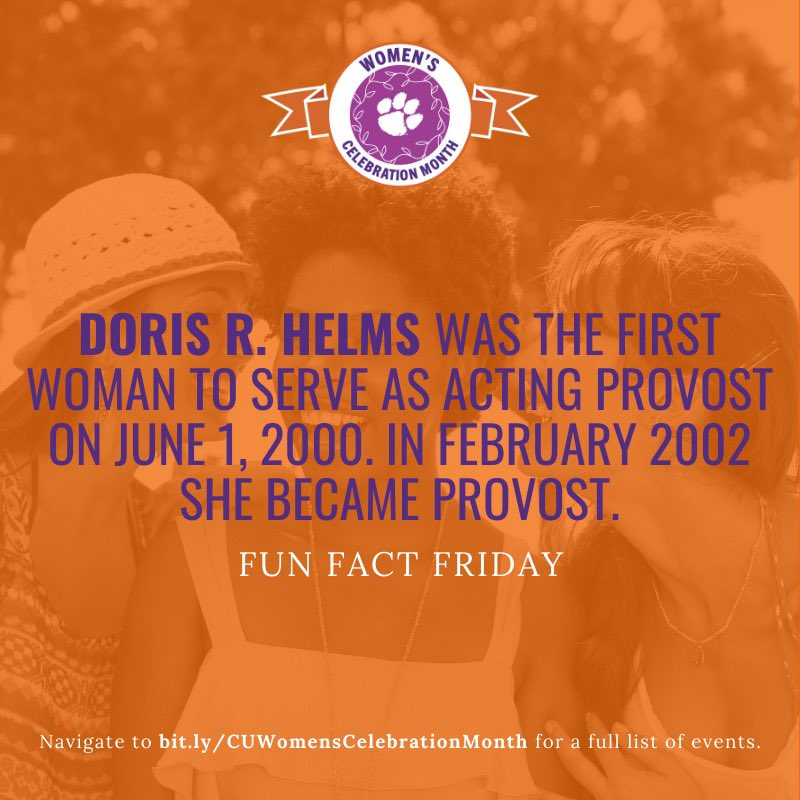 It’s Fun Fact Friday! Today we’re spotlighting historical moments in Clemson Women’s history✨ #ClemsonWCM #womenscelebrationmonth