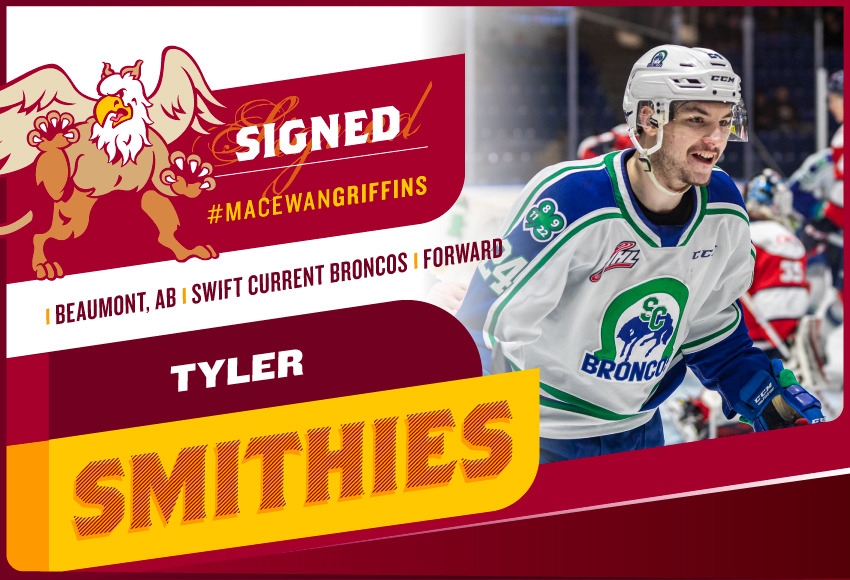 MacEwanGriffins's tweet photo. MHKY🏒recruit alert: @MacEwanHockey is pleased to welcome Tyler Smithies to @MacEwanU for the 2021-22 @CanadaWest @USPORTS_Hockey season. 
#GriffNation
@TheWHL @MJWarriors @SCBroncos @TheAJHL @DVThunder @LJACU18AAA 
➡️ https://t.co/u7vilVBNCL https://t.co/LG2QEQh9L4