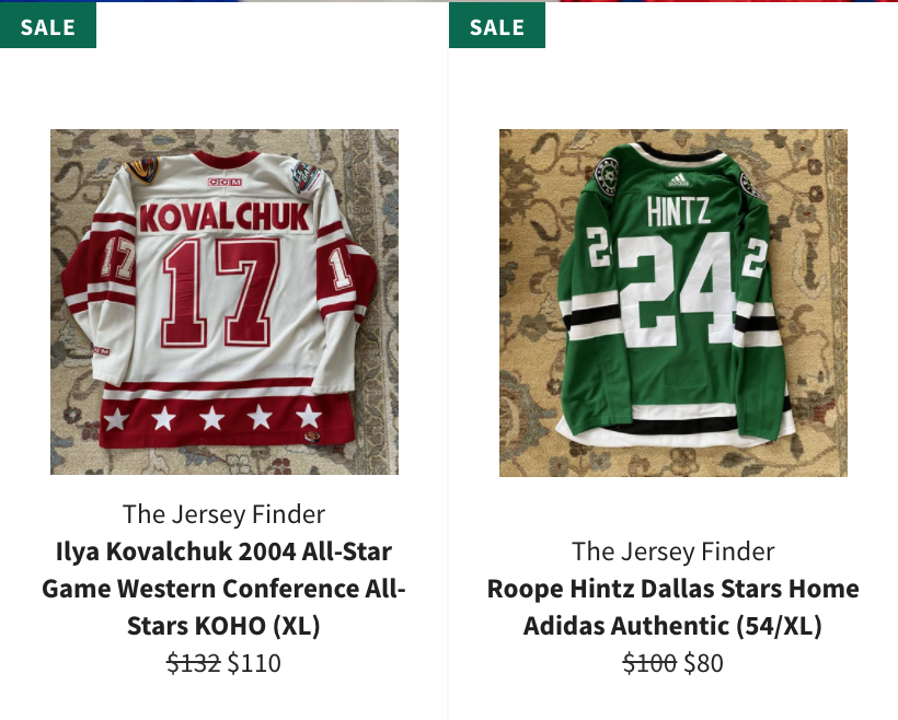 One last sale.

Four new jerseys added and all of my personal inventory is 20% on the site.

Now or never, folks. thejerseyfinder.com/collections/th…