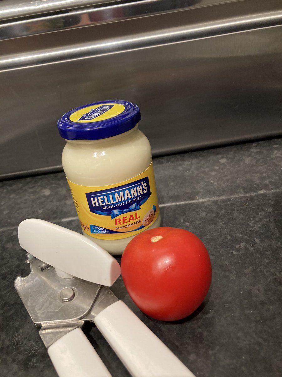 BookJo's tweet photo. This is hardly haute cuisine, but the first picture is of three of how one simple dish exposes three of my hemiplegia bugbears- opening tins, chopping vegetables and unscrewing bottle lids. The second picture = the taste of victory. #TunaSalad #DisabilityChallenges https://t.co/tcT9NPpS48