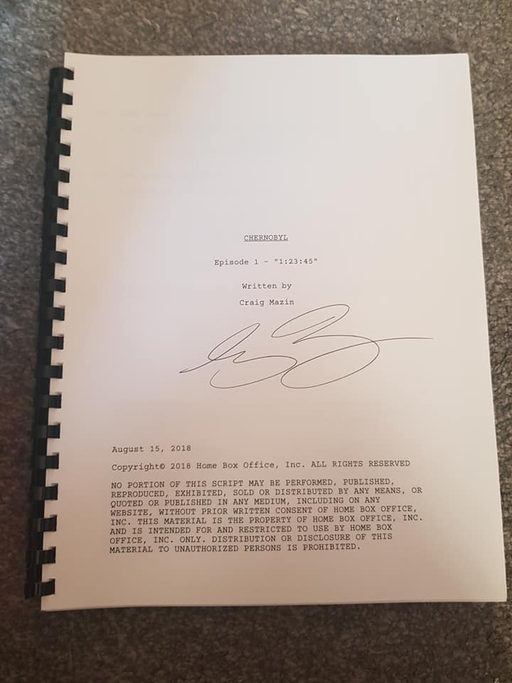 13challenge's tweet photo. PLS RT :)
Fancy owning a signed @HBO #Chernobyl Episode 1 Script from series writer @clmazin ? Now is your chance... bid now @ https://t.co/VBVf8tBMR9 for the script very kindly donated by Craig to help my fundraising for @CwC_UK 

#hbochernobyl #craigmazin #charity https://t.co/YT6G0GzMkU