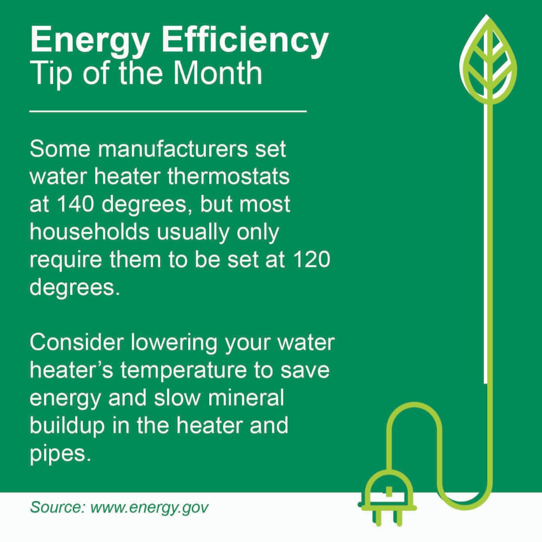 Here’s an easy way to #saveenergy and help maintain your water heater.