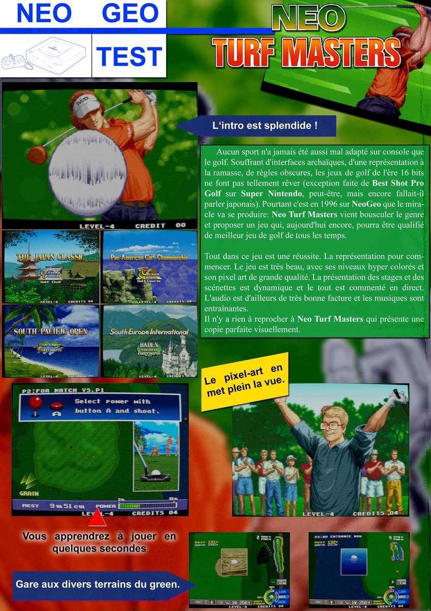 retro_mania_mag's tweet photo. Montez dans caddie direction le nouveau #test #retrogaming de #NeoTurfMasters sur #NeoGeo.
Il est disponible sur le site !
https://t.co/myjVClJL0p
#retrogamingfrance #retrogamingfr #retrogaming #retrocollection #français #SNK #golf #sport #nostalgie #videogames #jeuxvideo https://t.co/4Rcw1pnnOS