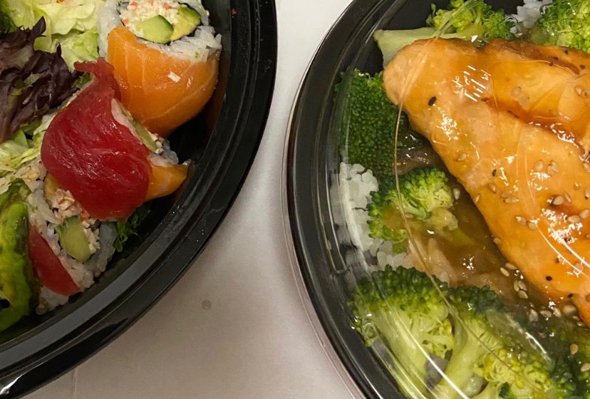 TheBookOf_A's tweet photo. I love sushi! 🍣 🍱 @RAsushi 
Salmon teriyaki &amp; rainbow roll... 
#RaSushi https://t.co/LQTmcuJEsR