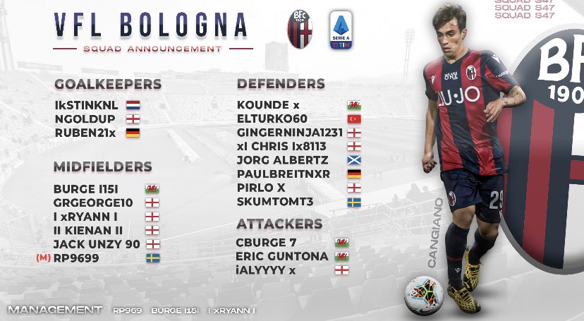 Squad announcement for S47.

📸<a href="/DuFFer2003/">DuFFer</a> 

<a href="/TheVFL_/">VFL</a> @VflRelated