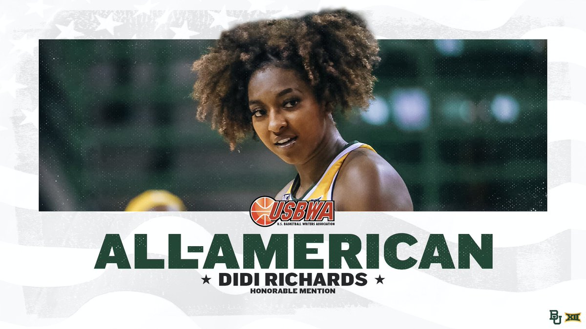 The <a href="/USBWA/">U.S. Basketball Writers Association</a> also honored <a href="/Deauzya/">didi richards</a> as an Honorable Mention 🇺🇸 All-America 🇺🇸 selection!

📰 baylorbears.com/news/2021/4/2/…

#SicEm