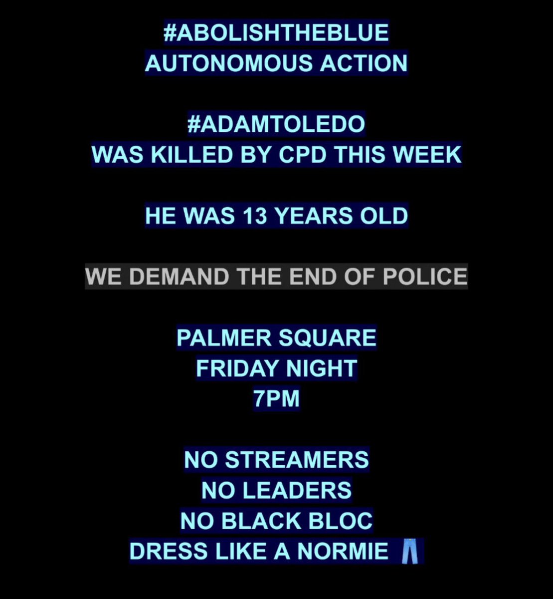 MrAndyNgo's tweet photo. #Antifa accounts are calling for vengeance tonight against the @Chicago_Police following the police-involved killing of an armed teen. They’re telling comrades to dress “normal” to avoid police detection. https://t.co/tyeGlzYNWC