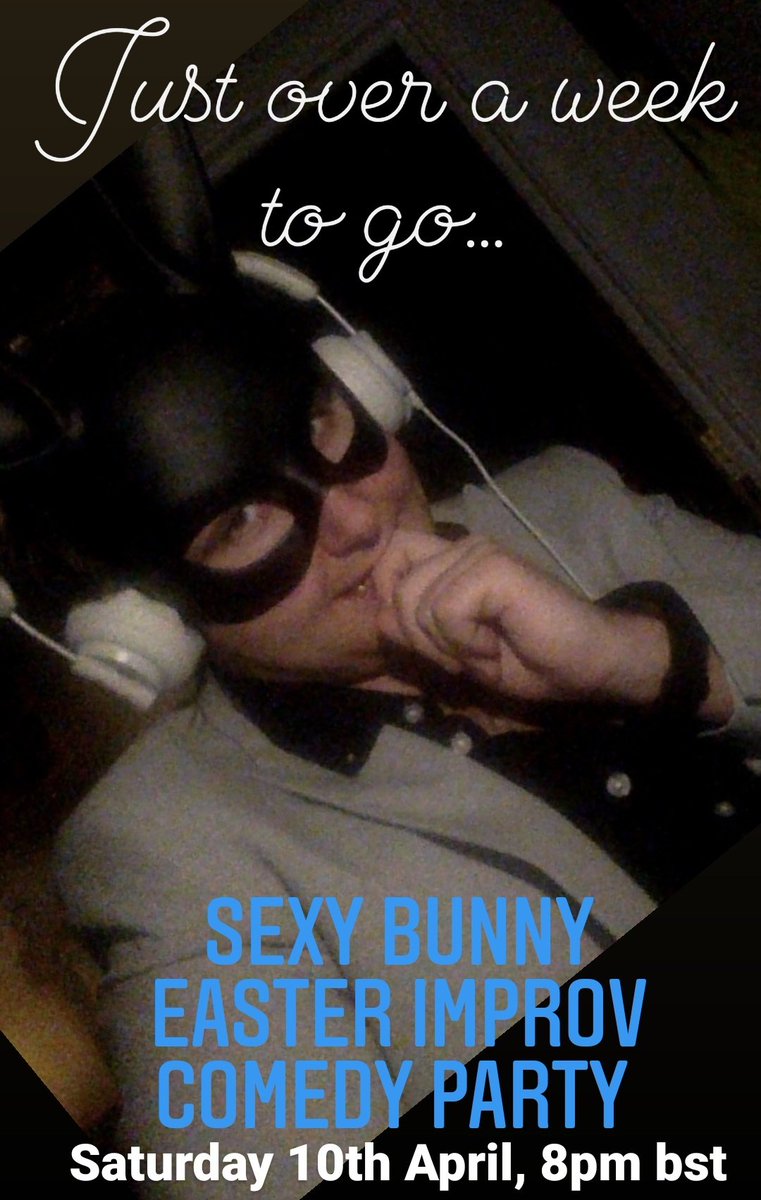 We are starring in (and hosting) this, Sexy Easter Bunny Improv Party. 

On Saturday 10th April, 8pm GMT. 

Book now: eventbrite.co.uk/e/sexy-bunny-e…

We are presenting some sketch comedy too.

#improvcomedy #sketchcomedy #kentcomedy
#laughexplosion