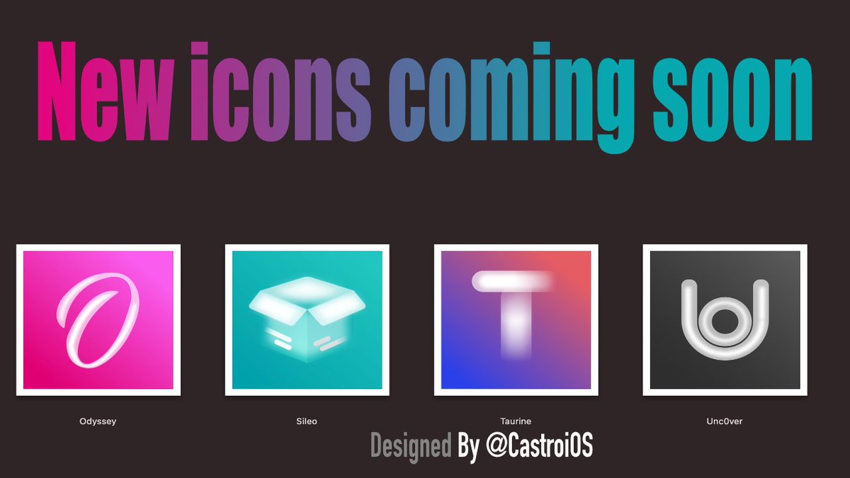 CastroiOS2's tweet photo. Nuevo jailbreak nuevos iconos
New Jailbreak New Icons
#OneiX And #OneiXPremium Update coming soon
nueva actualizacion muy pronto https://t.co/542flufSxD