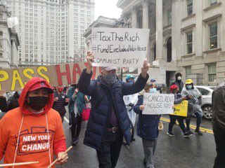 CordellForNY's tweet photo. On Wednesday I joined the people in the streets marching to demand fair housing. Market rents, greed, and harassment are pushing out tenants during a pandemic-induced crisis. I call on the State Legislature to approve this crucial tenant relief package. #HAVP @Met_Council https://t.co/Z4YCgaJOlq