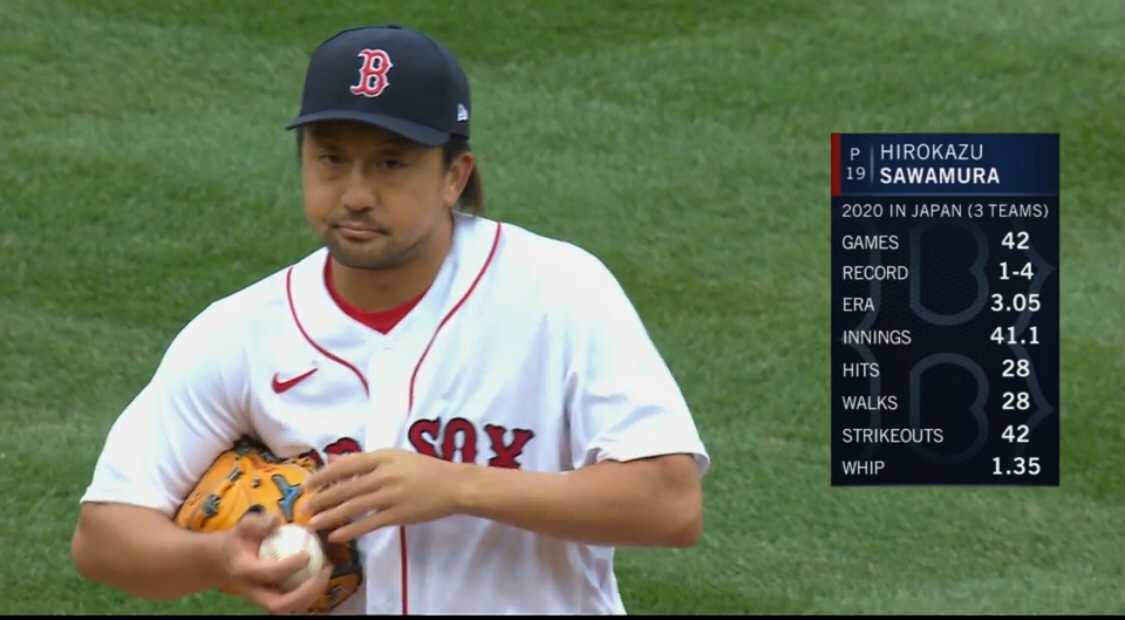 19,912th player in MLB history: Hirokazu Sawamura- Central League ROY in '11 w/ Yomiuri Giants- was a starter until '15, has been a reliever since- 2.77 ERA in 868.1 career IP in NPB- mostly FB/SPL- signed 2 year/$2.4M deal w/ BOS in Feb. '21