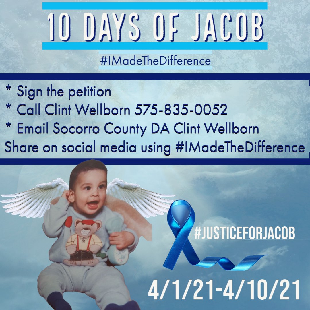ReverieCrimePod's tweet image. #IMadeTheDifference #JusticeForJacob #NewMexico 

Please help @TrueConsPod by signing the petition, calling, and/or e-mailing! Your voice can make a difference. 💙