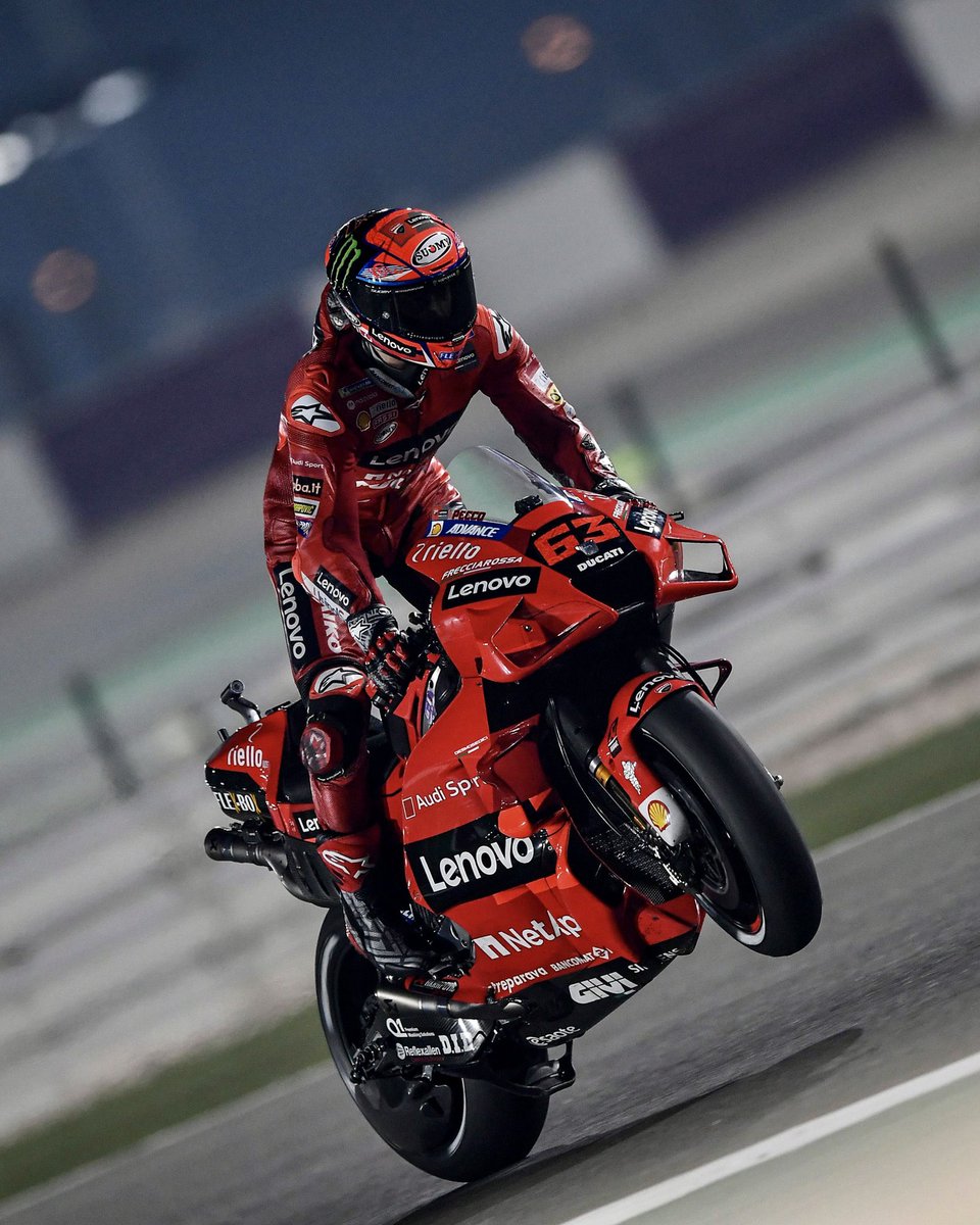 PeccoBagnaia's tweet photo. Day one: P2 (1’53”458) +0.313 

La #Ducati63 Qatar2 edition 🔥 

See you tomorrow on track 🛑 

@ducaticorse @VRRidersAcademy 

#ForzaDucati https://t.co/1LxkGSEF7m