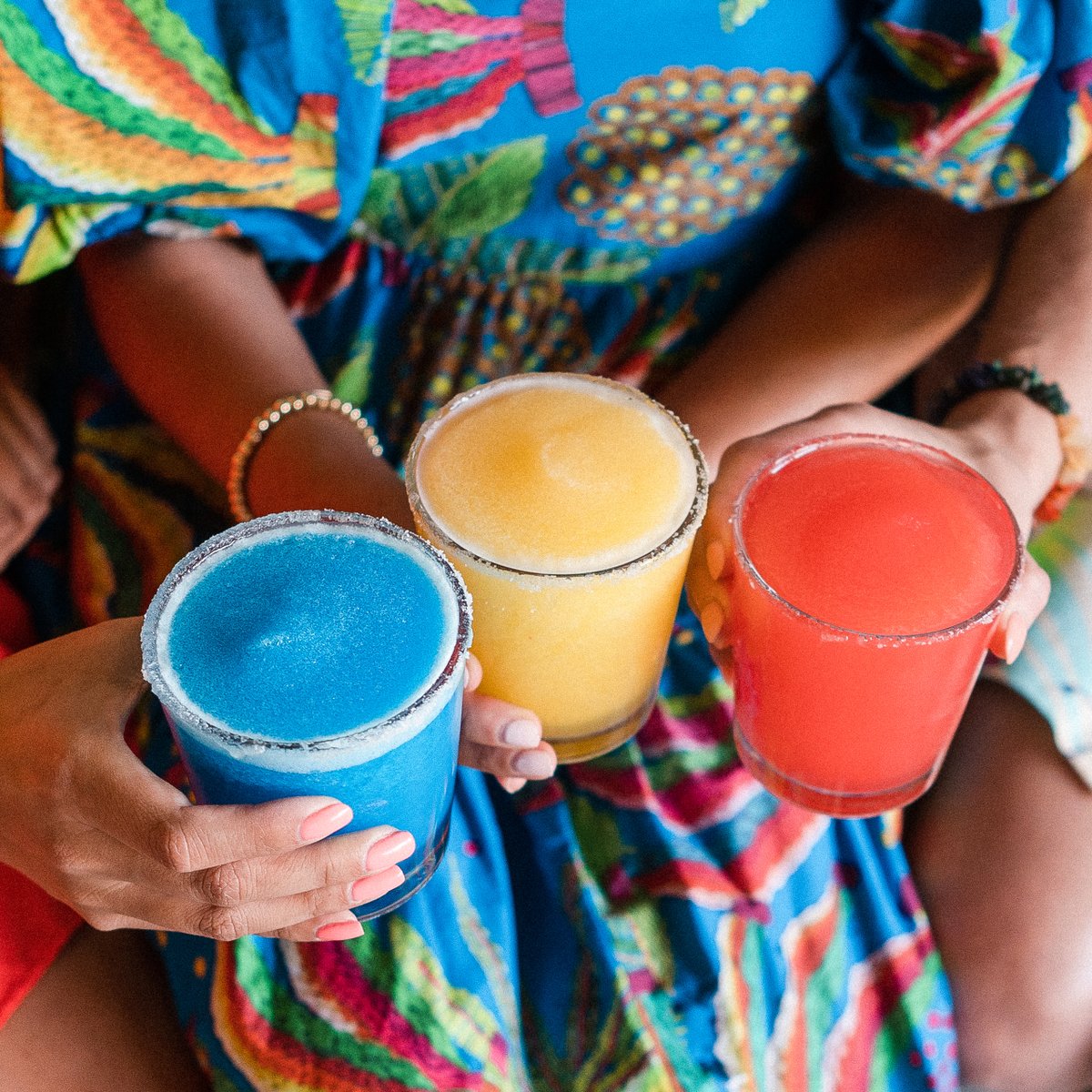 Officially frozen margarita weather! Keep em’ coming from 3pm-6pm because they are only $5 during Happy Hour!