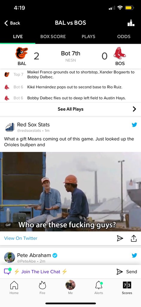 stoopkid_24's tweet photo. @redsoxstats felt the same way when I looked at the box score and saw y’all had 2 hits... https://t.co/CEgtY4RVh2