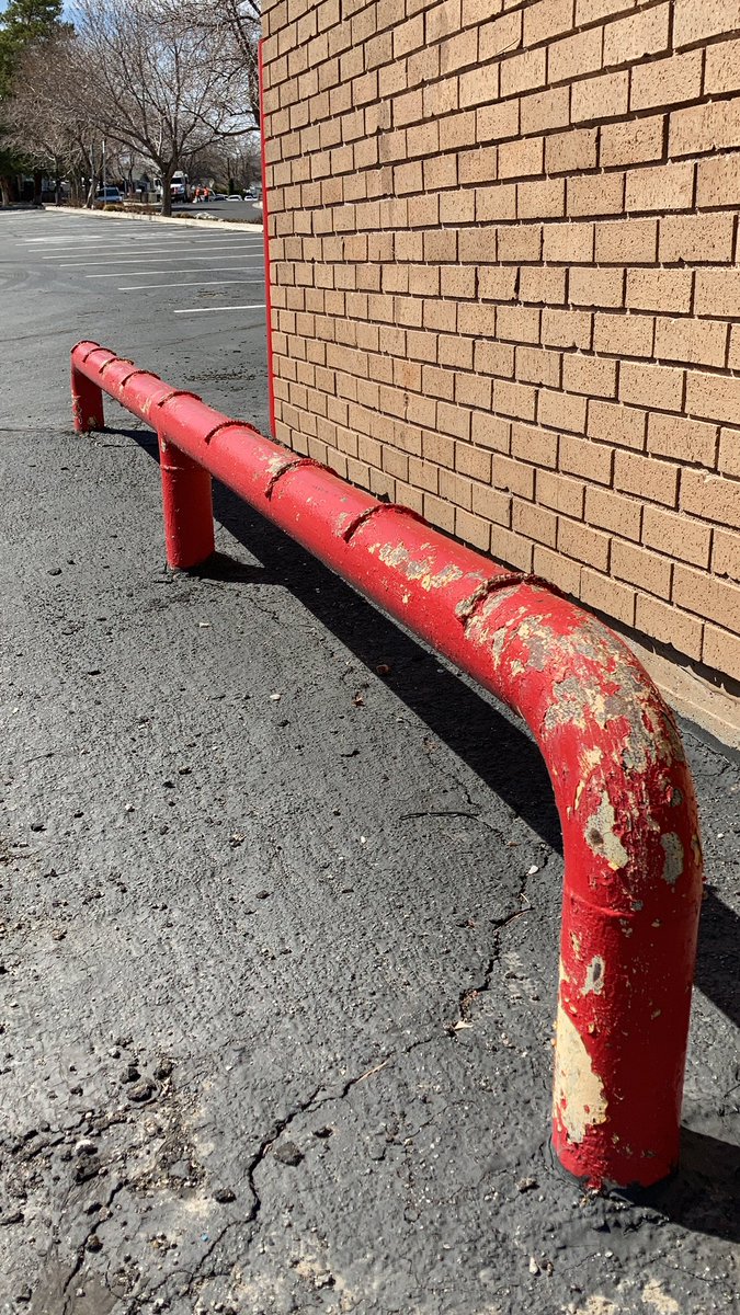 TomPrairie's tweet photo. #RSJ108 not #skating these perfect flat bars at my local church anytime soon! #skatestop #unpleasantdesign https://t.co/MHFca6VZm7