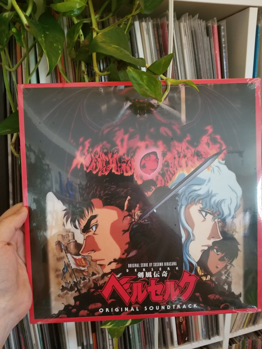 TigerLabVinyl's tweet photo. Ok, let's get wild and celebrate the upcoming #Berserk 2xlp audiophile repress. 

In my hand is a sealed copy of our original Berserk LP. No clue what variant this is. RT if you want this and I'll choose a random winner later tonight and ship it personally tomorrow! https://t.co/kVx54qc12d