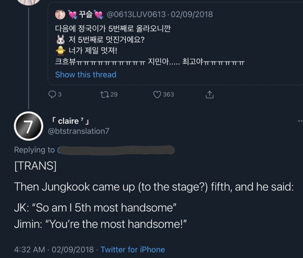 "you're the most handsome!"jimin is not taking any excuse 
