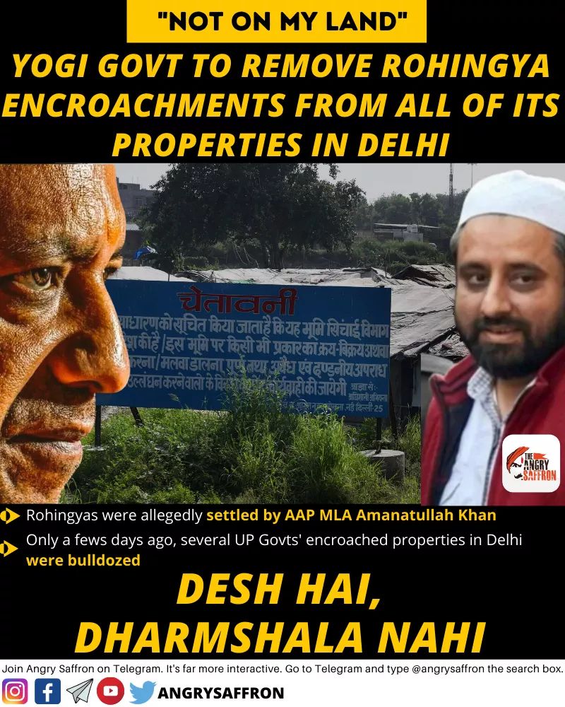 drshraddha16's tweet photo. Yogiji will be removing all the illegal rohingya encroachments in delhi all settled by AAP MLA.
ये नया भारत है... आओ जाओ घर तुम्हारा बंद.
#KickOutRohingyas https://t.co/pNjLK5dzLJ