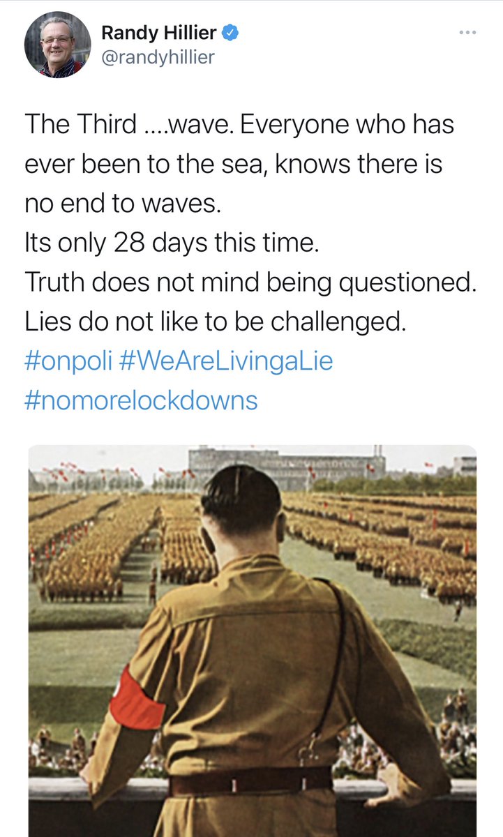 ryanjespersen's tweet image. A new low from the shit stain of #onpoli. Nazi imagery is never appropriate as a metaphor for public health measures, let alone during Passover. @randyhillier is literally the worst. 💩