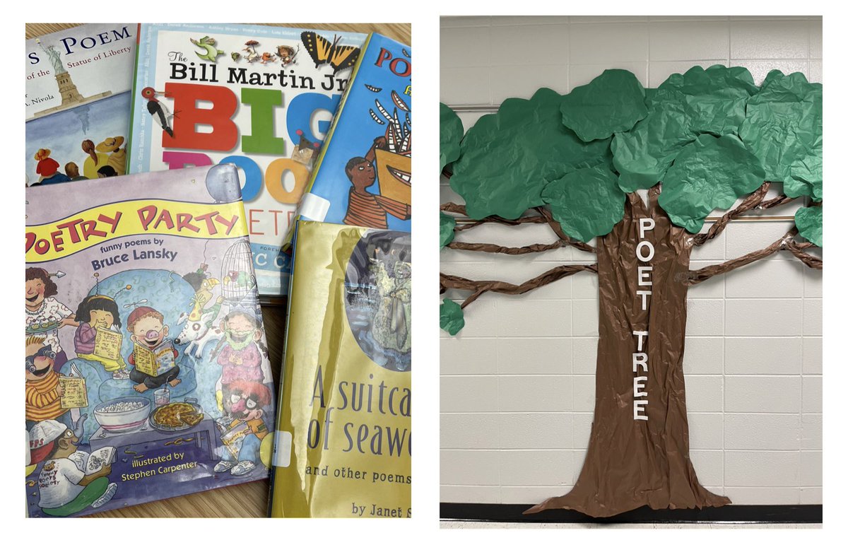 CPHTechnology's tweet image. April is National Poetry Month and we’ve invited our Otters to write a haiku to hang on our “Poet Tree.”  Happy writing!  @OceeElem @fcsmeti