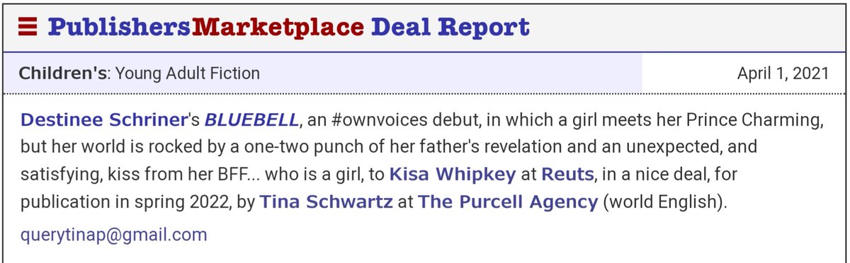 DestineeSchrinr's tweet photo. I have news!! I'm so happy to announce I'm going to be published with @REUTSpub for my book Bluebell. Thank you @KisaWhipkey   @tinaPschwartz and @sandraruttan  for all you do!! https://t.co/9ZpW0LjQTU