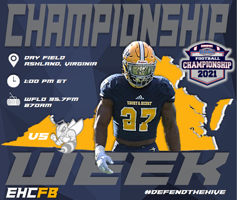 EmoryHenry_FB's tweet photo. WAKE UP!!! IT'S GAME DAY!
📺https://t.co/1Et1fQLMZe
#DefendTheHive
#BlueCollarGoldStandard https://t.co/zx7EvnPP5p