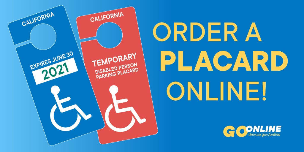 Ca Dmv On Twitter You Can Order A New Or Replacement Disabled Parking Placard Online There Is No Fee For A Permanent Disabled Person Placard Temporarily Disabled You Can Also Submit Your Ca Dmv On Twitter You Can Order A New Or Replacement Disabled Parking Placard Online There Is No Fee For A Permanent Disabled Person Placard Temporarily Disabled You Can Also Submit Your
