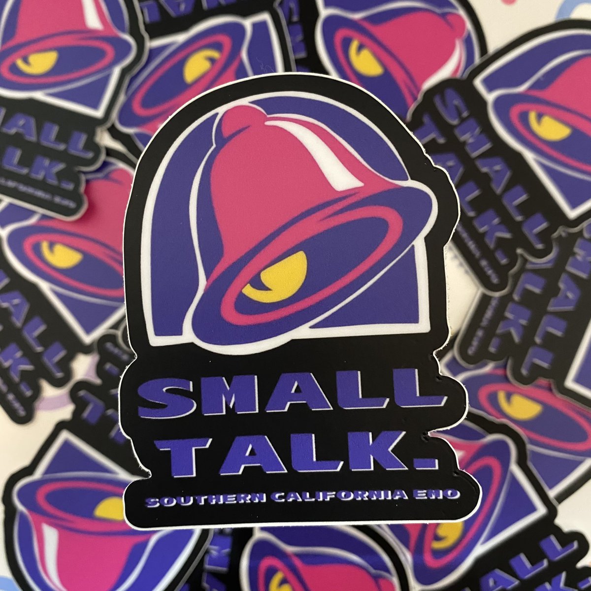 here’s our biggest merch drop to date (yeah we’re excited come beat us up...with love). we have 3 new designs // 6 colors. we hope you’re as excited as we are! OUR FIRST ONE! 🙌🏻 which is your fav? 🎉
LIVE NOW 👇🏼💓 #BandcampFriday 
smalltalkband.bandcamp.com