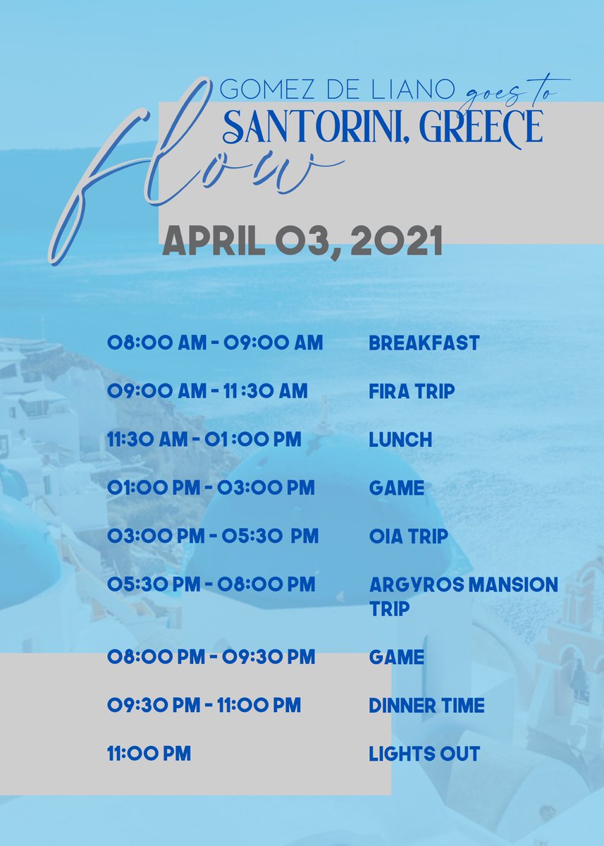 G0MEZDELIANO's tweet photo. ㅤㅤㅤㅤ

          GDL   FAMINIONS  TRIP  FLOW
          TO     SANTORINI, GREECE. 🇬🇷
          #GDLFAMINIONS #FlyHighGDL
          #GDLokaLokaTrip ——————

ㅤㅤㅤㅤ https://t.co/LOxK5GTqoG