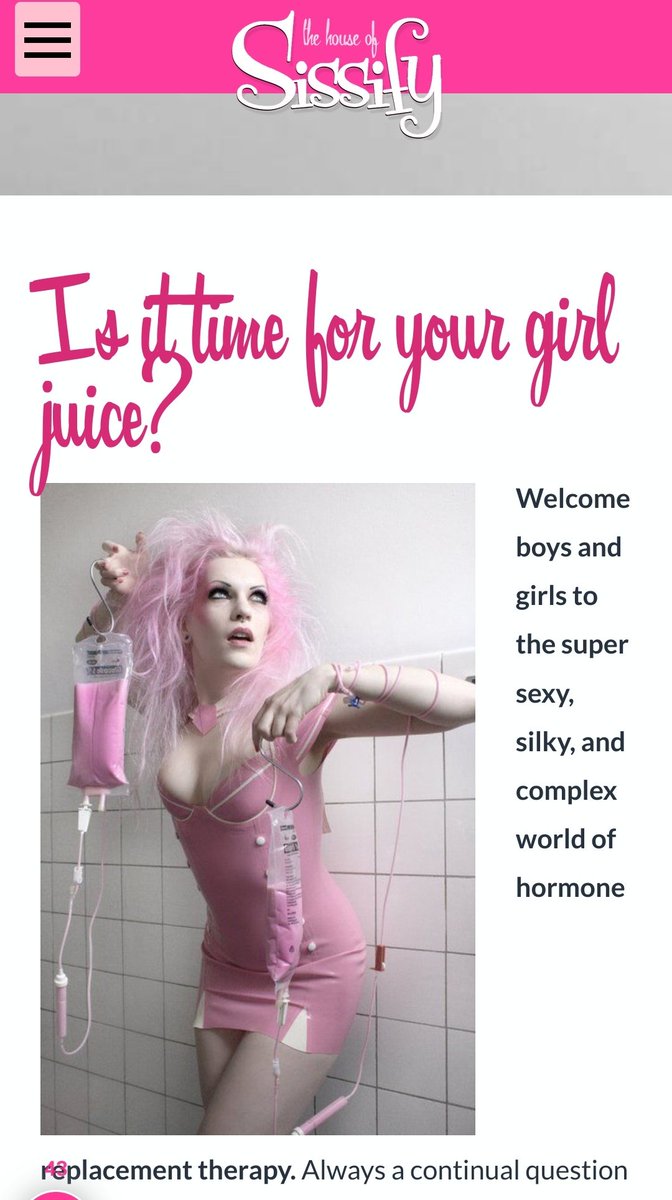 Genevieve Gluck on X: The website sissify dot com has been operating for  over 20 years and invites men to become women by taking HRT, wearing or  stealing women's underwear, and features