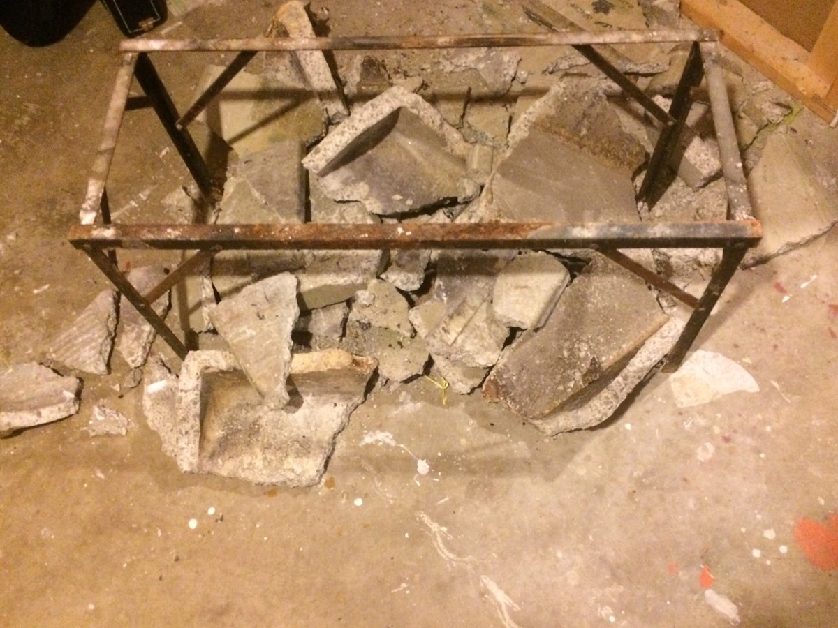 Ambrose__Bierce's tweet photo. Destroyed an old sink in my basement and it felt good tbh #rageissues https://t.co/6R0QAU1kAl