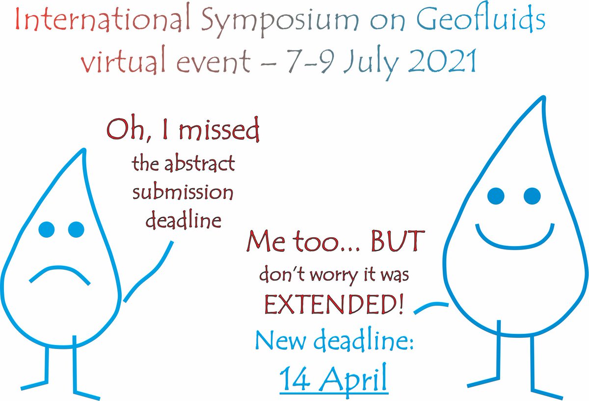 enerag_geofluid's tweet photo. The #abstract submission #deadline was extended 2 more weeks to go 14 April 2021! Don't miss this now, and be part of the International Symposium on Geofluids!

Click here to register: https://t.co/LbpP41J7FT

#ENeRAG #vGeofluids21 #virtualevent #elte_ttk #toth_hydrogeology https://t.co/IrsJKBJxV5