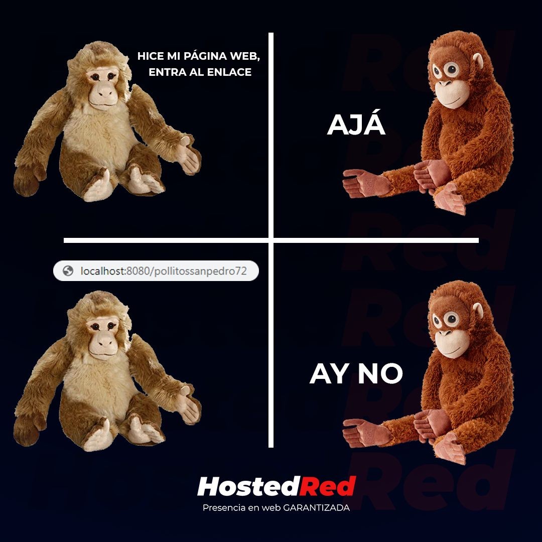 Cuando te dicen que tienen una página web pero es localhost. #AyNo. 😂

No dejes que esto te pase y deja todo en manos de HostedRed. 😎

📳 WhatsApp: +58 412-7143830
📨 e-mail: soporte@hostedred.com
🖱️ hostedred.com - #PresenciaWebGarantizada