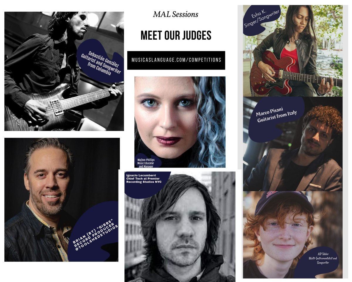 MusicAsLanguage's tweet photo. Our Judges are hard at work with your MAL Sessions submissions! And, we're loving it!

Thank you to our Judges! @bastianyc_ @marcopisaniguitar @toolshedstudios @ap.tobler @eshakmusic @vasco662 @majhonphillips

#music #musicians #musician #musiccompetition https://t.co/SqaSYntcHZ