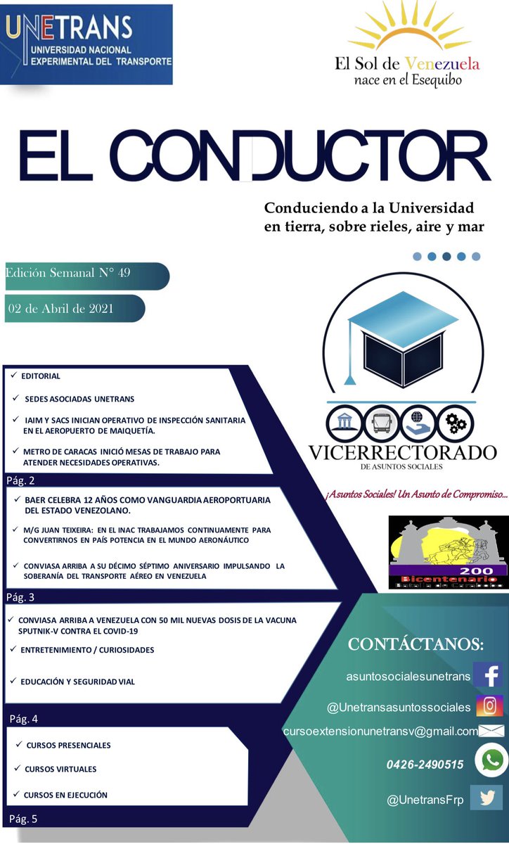 UnetransOficial's tweet photo. #Esnoticia en el 17 aniversario de Conviasa honramos su labor y contribución a los cientos de venezolanos que han regresado al país con el #planvueltaalapatria ✈️🇻🇪
Entérate de los cursos del @IAIM_VE en nuestro diario semanal #elconductor https://t.co/x4BFzWAcEo