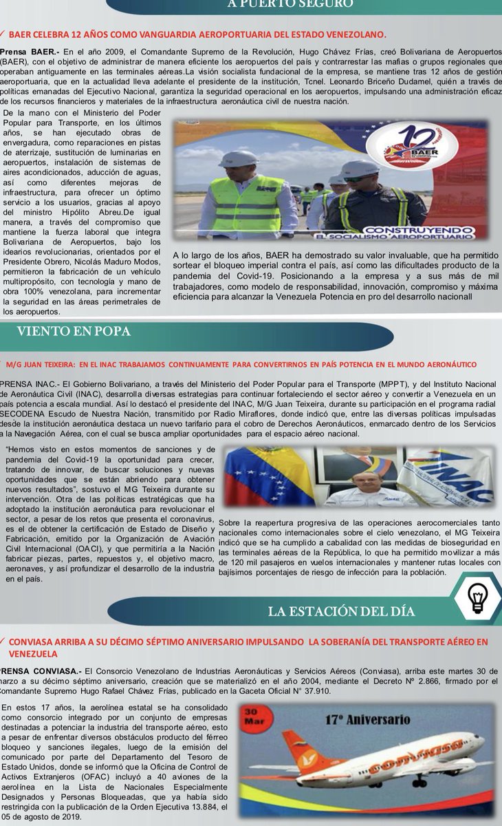 UnetransOficial's tweet photo. #Esnoticia en el 17 aniversario de Conviasa honramos su labor y contribución a los cientos de venezolanos que han regresado al país con el #planvueltaalapatria ✈️🇻🇪
Entérate de los cursos del @IAIM_VE en nuestro diario semanal #elconductor https://t.co/x4BFzWAcEo