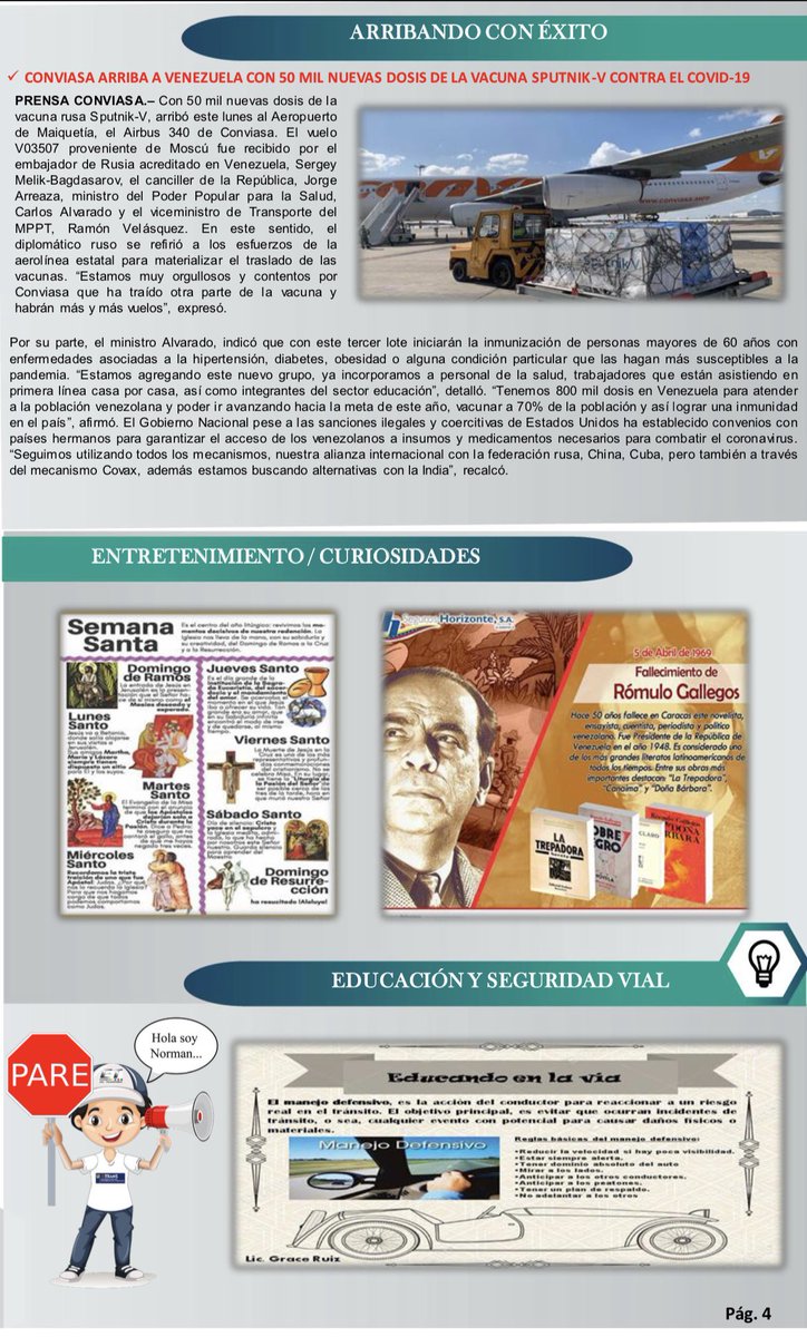 UnetransOficial's tweet photo. #Esnoticia en el 17 aniversario de Conviasa honramos su labor y contribución a los cientos de venezolanos que han regresado al país con el #planvueltaalapatria ✈️🇻🇪
Entérate de los cursos del @IAIM_VE en nuestro diario semanal #elconductor https://t.co/x4BFzWAcEo