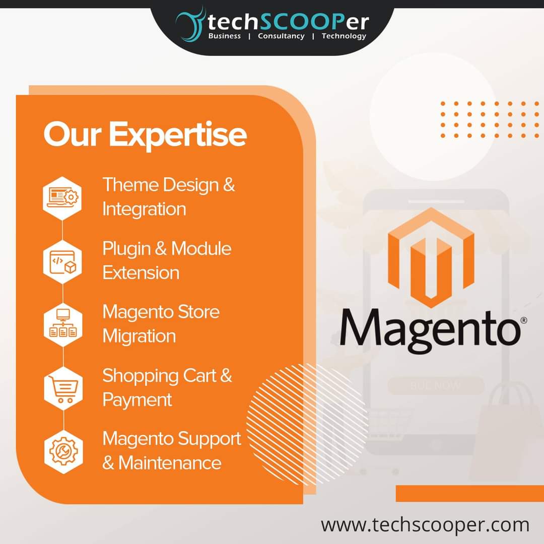 techscooper_06's tweet photo. #MagentoWebsiteDevelopment experts of #TechScooper specialize in creating a responsive, scalable, and SEO-friendly #Magento with customization features.
https://t.co/VLuoe27VFr
#business #smallbusiness #store #onlineshop #onlinestore #onlinemarketing #ecommerce #developer https://t.co/qYyxnmRL3B