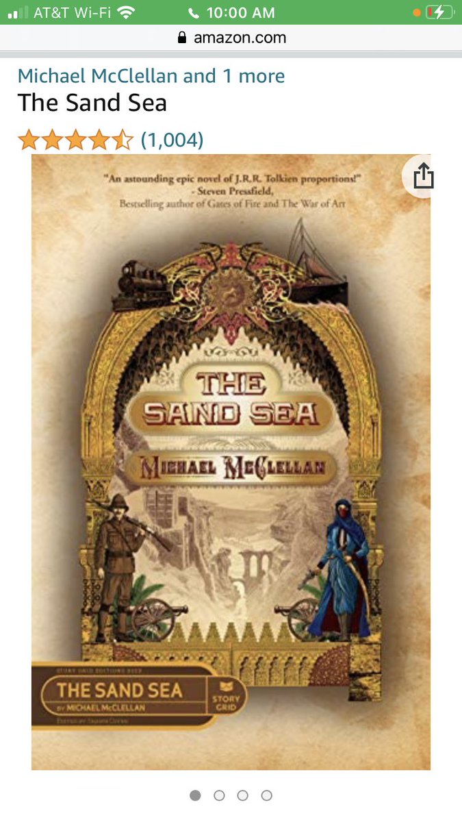 MB_McClellan's tweet photo. Last night, we picked up our 1,000th review on Amazon for #TheSandSea.  

THANK YOU to all who have read, referred, and reviewed it. Could not feel more grateful 🙏😊 https://t.co/aDsshRFKOF