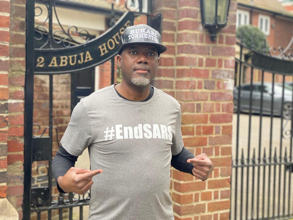 MobilePunch's tweet photo. PHOTOS: Reno Omokri, Others Protest In London Over Buhariโs Medical Trip https://t.co/O9me3YBczX