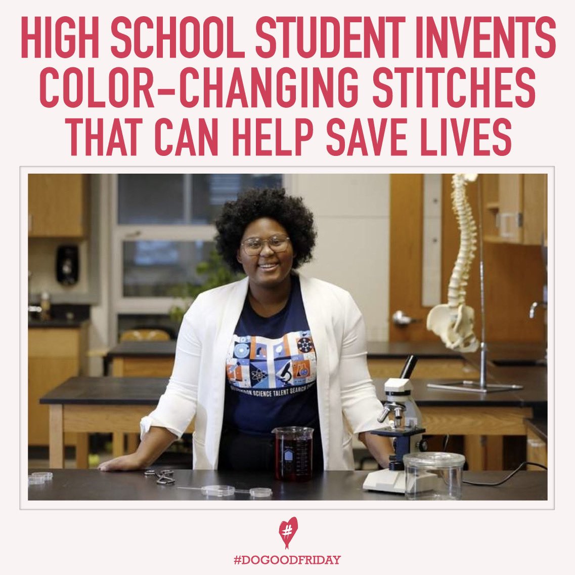 A 17-year-old from Iowa City using her science fair project to save lives all over the world ❤️🌎 That’s how EVERY ripple has a chance to become a wave.

Shoutout to Dasia Taylor 🌊 We know this is just the beginning!

instagram.com/p/CNLBug4heuX/…