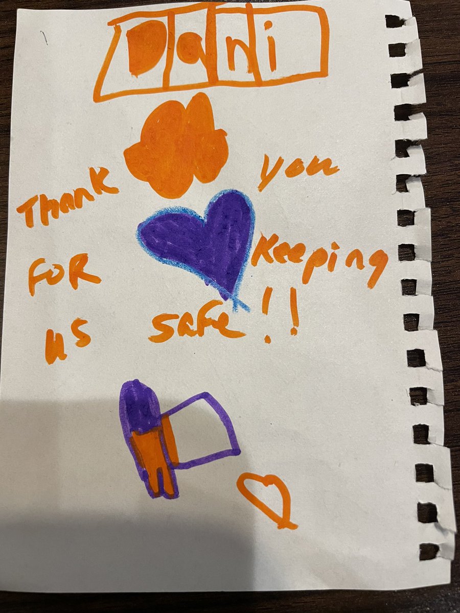 Thanks Dani for making our lunch special with your thoughtful and kind artwork.  <a href="/GrandPrairiePD/">Grand Prairie Police</a> @Serena277