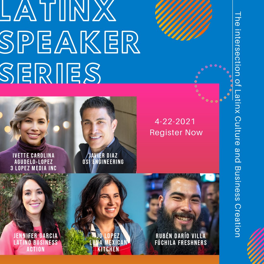 On 4/22 we'll have an opportunity to have a candid conversation about the challenges and opportunities of Latinx entrepreneurship. Register now! 
us02web.zoom.us/webinar/regist…
A special thank you to all of the panelists for participating in our first #LatinxSpeakerSeries of 2021.