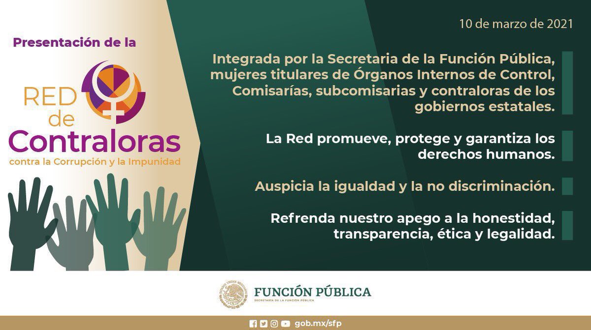BuenGobierno_mx's tweet photo. ✅ Conoce más acerca de la #RedContraloras contra la Corrupción y la Impunidad. 

👉🏾 https://t.co/JYO0xnXV66 https://t.co/2ZGwcQe5u8