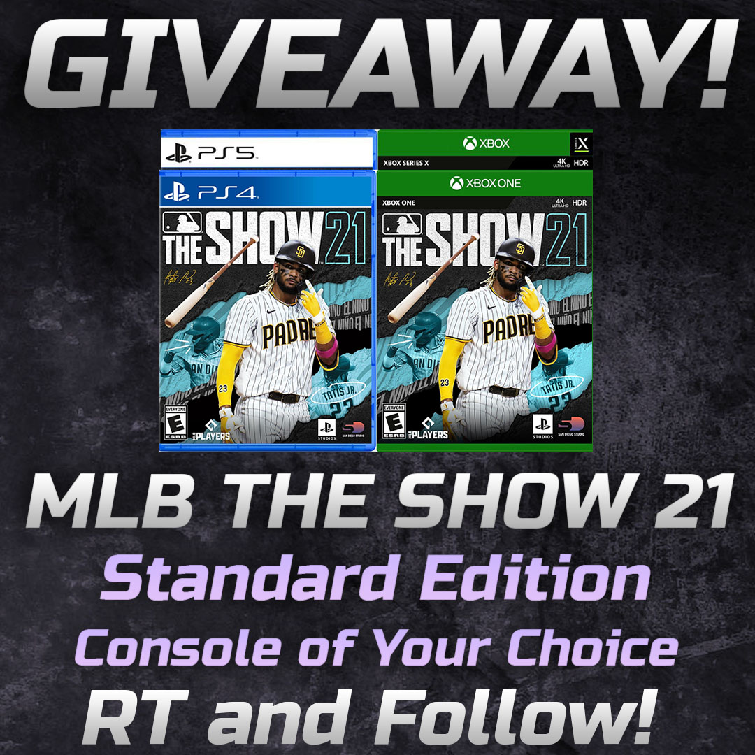 M2SGaming's tweet photo. Giveaway! MLB the Show 21 Standard version. Any Console.
RT this, follow us and @Cubsfan004  to enter. 
Winner announced 4/11 https://t.co/Kgun7UBqRv