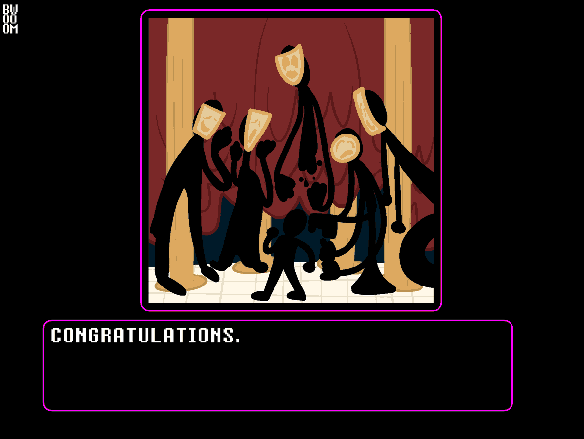 bwooom's tweet photo. "Do not search for or play 'The Decadence of Farboshia'."
my interpretation of that iconic ending screen from this CLASSIC retro game!
#avfd #avoicefromdarkness https://t.co/dipiRoPCRt