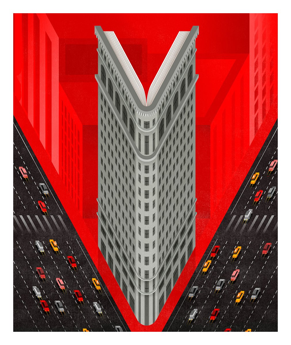 Which landmarks do you recognize in these book covers inspired by the Big 🍎? Check out more covers by <a href="/wwwmariacorte/">María Corte Maidagan</a>: adobe.ly/3rr140G