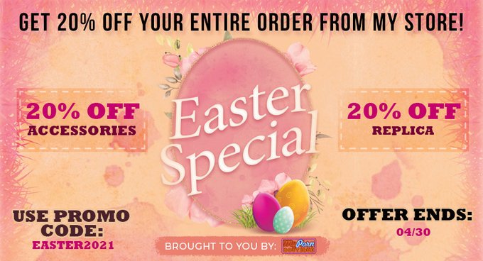 Easter comes bearing a 20% discount off every item from my store.  Let's make it an Easter month special<a href="/tag/4monthsin"class="tags"><span>#4monthsin</span></a>